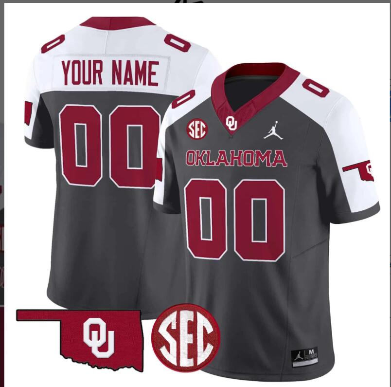 Men Oklahoma Sooners 2024 Vapor Limited Custom NCAA jerseys
